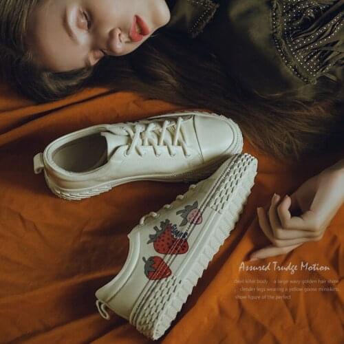 EshtonShero Stylish Women Casual Shoes Lovers Leather Dad Platform Chunky Sneakers Flat Thick Sole White Basket Walking Size 4-8