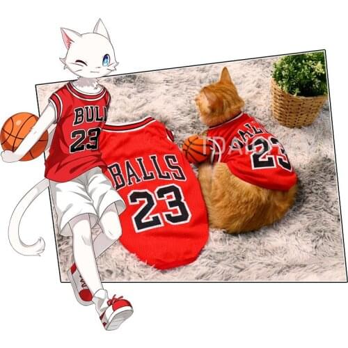 Pet Vest Summer Thin Cool Basketball Expert Cosplay Costume Anti-hair Loss Fashion Brand Jersey Pet Supplies Cat Dog Shoot Props