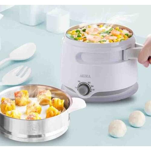 1.8L Mini Electric Hot Pot Dormitory Home Small HotPot Stainless Steel Multi-functional Cooker Split Type Travel Single Pot