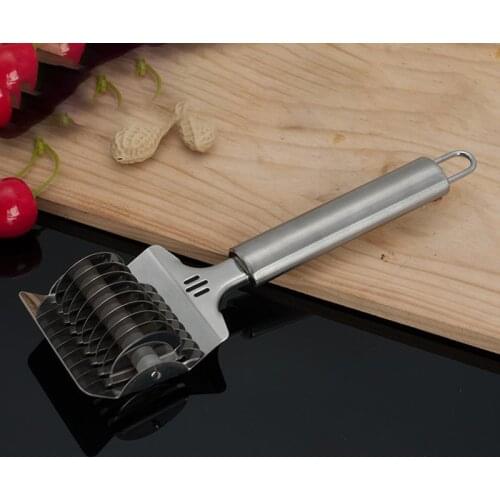 1PC Stainless Steel Spaghett Noodle Maker Lattice Roller Dough Cutter Tool