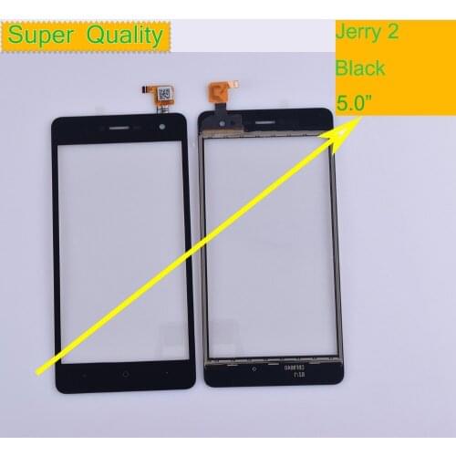 10Pcs/lot For Wiko Jerry 2 Jerry2 Touch Screen Panel Sensor Digitizer Front Outer Glass Touchscreen Jerry 2 Touch Panel