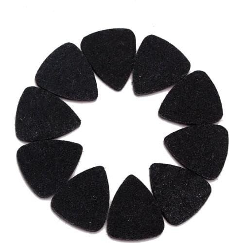2x 10pcs Wool Felt Picks Ukulele Guitar Parts 3MM Mandolin Plectrums Pick Black