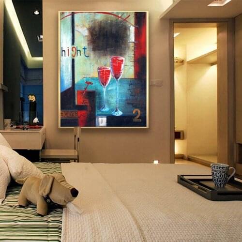 Abstract red goblet 2 landscpae oil painting canvas printings printed on canvas home living room wall art decoration pictures