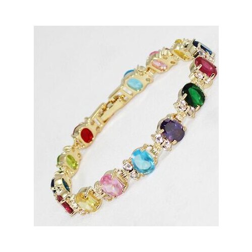 Free shipping Fine Jewelry Mixed colour Crystal Bracelet