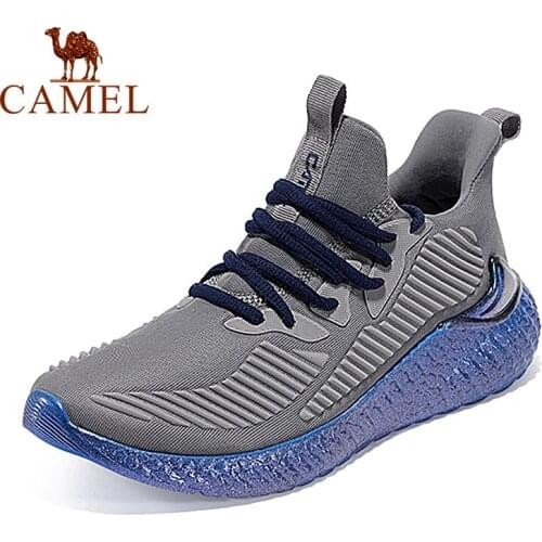 CAMEL Women Men Fashion Sports Running Shoes Womens Mesh Breathable Sneakers Mens Leisure Comfortable Shoes Sport Footwear