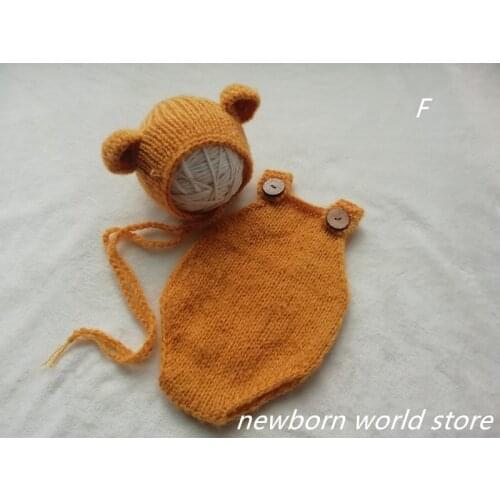 Baby hat and shorts,newborn photography props mohair hat and mohair shorts, hat and shorts