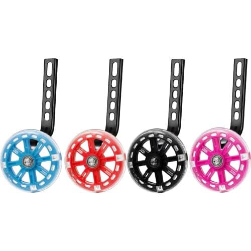 Children Bicycle Auxiliary Wheel Flash Mute Training Wheels Bicycle Stabiliser Mounted Kit Balance Auxiliary Wheel For Bike Part
