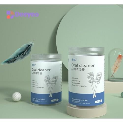 Deyo Baby Toothbrush Disposable Paper Rod Handle Tongue Cleaner Gauze Cleaner Individual Package Tongue Brush Training Dental