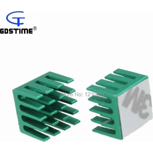 20 pieces lot Aluminum Adhesive Radiator Heatsink Cooling Kit For IC LED Power 14x14x11mm