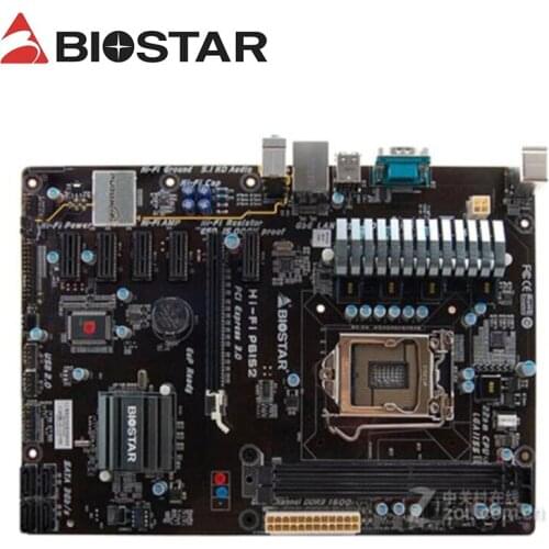 For BIOSTAR HI-FI P61S2 Used H61H81 B250 ETH BTC PRO 6GPU 6PCIE mining Motherboard LGA 1155 i7 i5 i3 DDR3 PCI-E 3.0 Mainboard