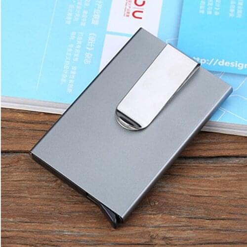 Aluminum Alloy Men Card holder Automatic pop-up Credit Card Holder protection Business Card Case Anti-theft Card Wallet