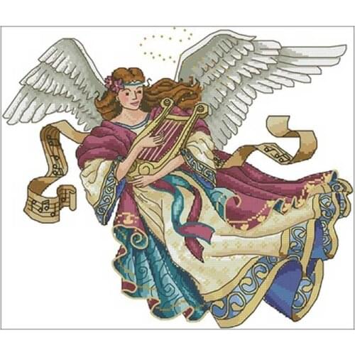Music fairy patterns Counted Cross Stitch DIY wholesale Chinese Cross Stitch Kits Embroidery Needlework Sets