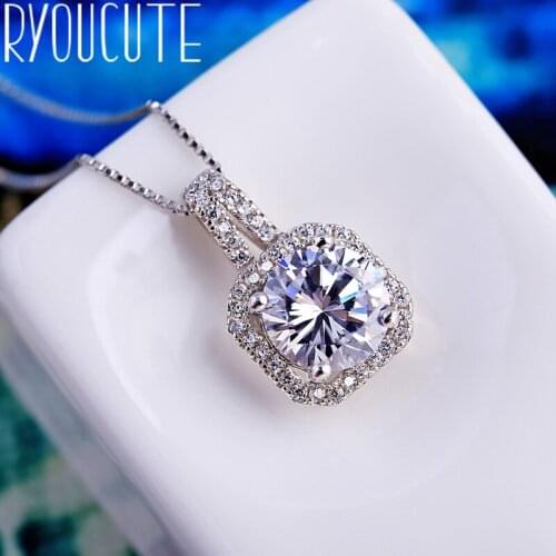 New Trendy Silver Color Large Crystal Necklaces for Women Jewelry Statement Necklaces Party Gifts