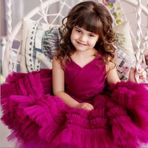 New Kids Tutu Birthday Princess Party Dress for Girls Infant Lace Children Bridesmaid Elegant Dress for Girl baby Girls Clothes