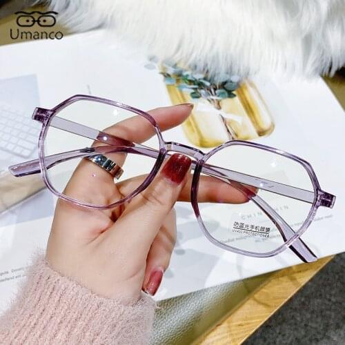 2021 Polygon Reading Glasses Ultralight Presbyopic Eyeglasses Frame Women Men Anti Blue Light Optical Diopter Glasses +1.0~ +4.0