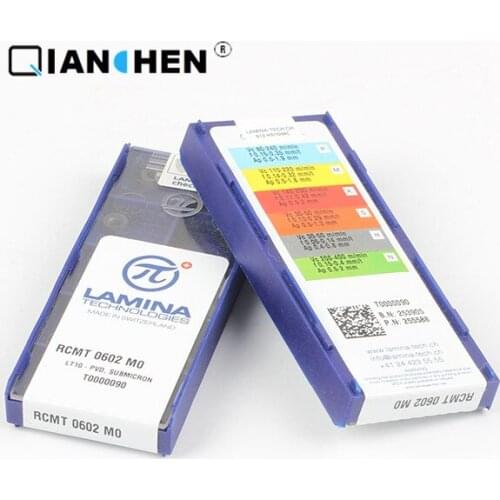 Genuine original high quality high-performance LAMINA RCMT 0602 MO LT10 (10pcs/lot) tungsten Carbide Cutting tools inserts