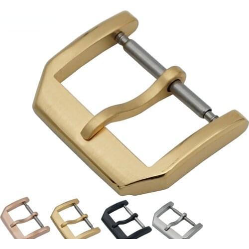 Superior Quality 316L Stainless Steel Pin Buckle Brushed Finish Watch Button Clasp 18mm 20mm of Watchband For IWC