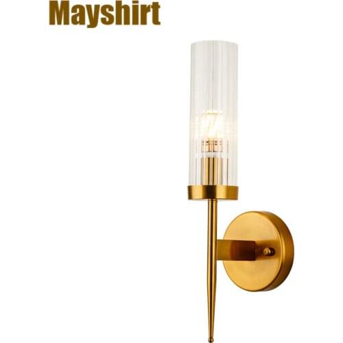 Modern Glass Industrial Wall Lamp Gold Led Wall Lights for Home Loft Decor Wall Sconce Bedroom Bathroom Mirror Light Fixtures