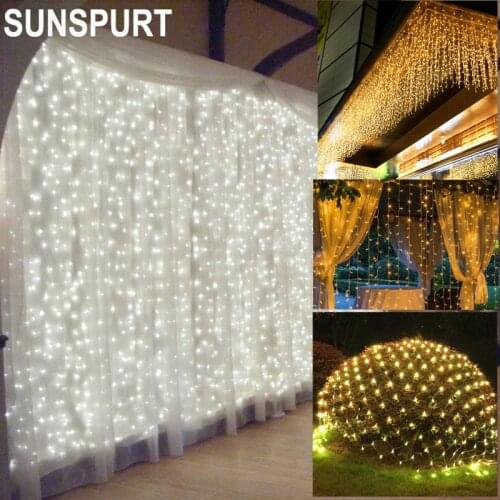 Светодиодные гирлянды-сосульки SUNSPURT China At AliExpress