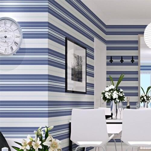 Beibehang Home decoration eco-friendly childrens room wallpaper bedroom living room TV background wall stripes 3d wallpaper