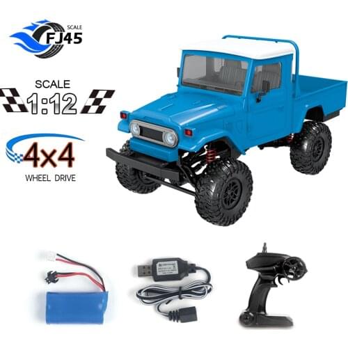 MN-45 2.4G 4WD Off-road Car 4x4 1/12 Scale RC Car Fast High Speed Electric Vehicle RC Crawler with Led Light for Kids Adults