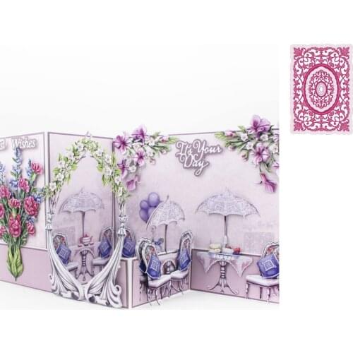 Anniversary Frame Metal Cutting Dies Silicone Stamps Scrapbooking New Make Photo Album Card Embossing Craft Supplies 2021 New