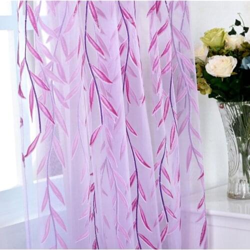 Willow Modern Tulle Curtains For Living Room Bedroom Bird Printed Voile Sheer Curtains For Window Tulle Curtains Drapes