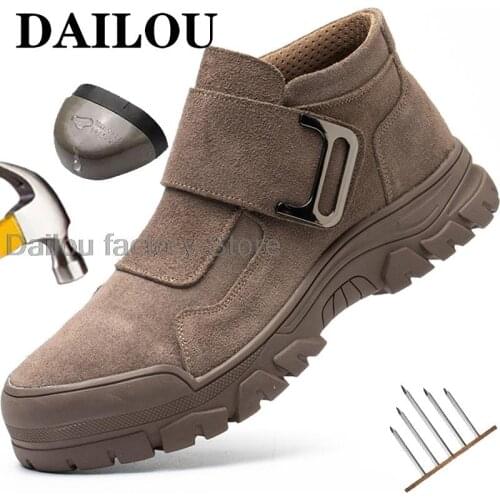 Security Boots Steel Toe Safety Shoes Men Work Shoes Anti-smash Anti-puncture Work Sneakers Welder Indestructible Shoes Male