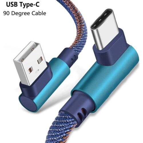 1M Type-C USB Micro USB 3.1 Charging Cable High-Quality Practical Core 90 Degree Right Angle Data Cable Sync Charging Cable