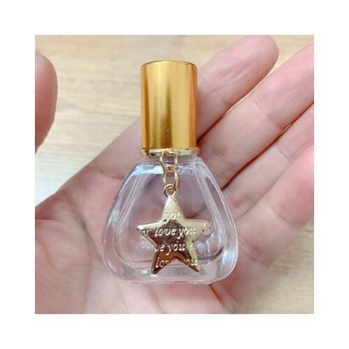 10pcs Clear Glass Essential Oil Roller Bottles with Glass Roller Balls Aromatherapy Perfumes Lip Balms Roll On Bottles