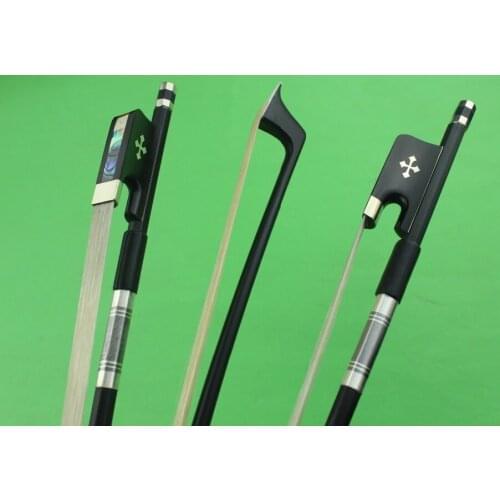 3pcs New PRO Carbon fiber cello bows 4/4 full size Ebony frog white horse hair