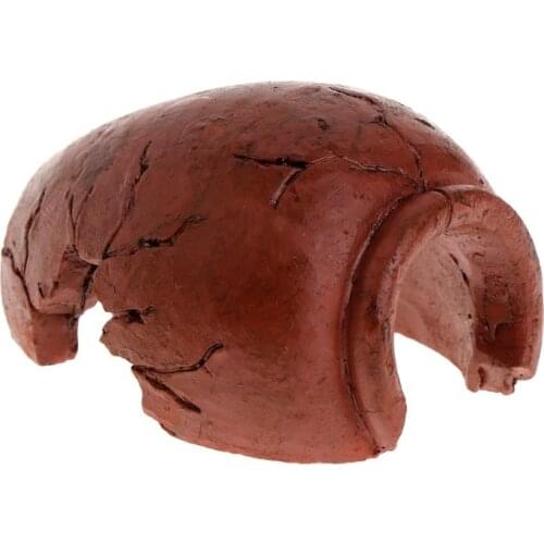 C1FA 4 Pcs/Set Aquarium Pot Tile Hide Cave For Fish Tank Reptile Case Toys Resin Decoration Ornament Fish Shrimp Play Decor