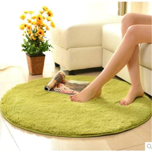 40*40cm Home Decor Bedroom Mat Door Floor Carpet Puzzle Mat Fluffy Round Foam Rug Non Slip Shower Mats