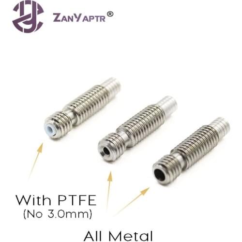 5Pcs E3D Heat Break Hotend Throat M6 M6 For 1.75 mm/3.0mm Filament Stainless Steel 3D Printer for E3D V6 and e3d v5