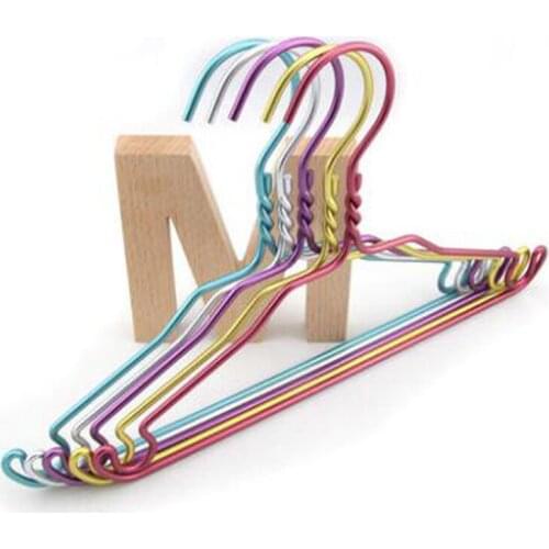 5pcs/lot 30cm Childrens clothes rack/Colorful metal hanger/Childrens wear aluminum hanger