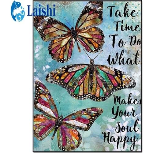 5D diamond painting Abstract color butterfly full round drill cross stitch DIY diamond embroidery animal mosaic home decor