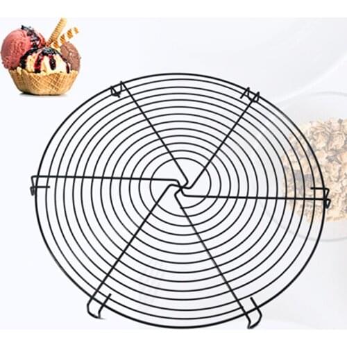 Nonstick Cake Cooling Rack Round Baking Stainless Steel Wire Cooling Grid Cookies Biscuits Bread Tray Bakeware Tools Metal
