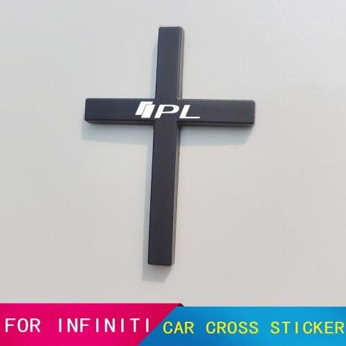 Car Jesus cross sticker Metal God Christian Cross Side Emblem Sticker For Infiniti ipl G35 Q30 Q45 Q50 Q60 QX30 QX56 QX60 QX80