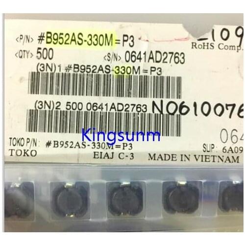 Free shipping 10pcs #B952AS-H-330M=P3 33uH 125mOhms 2.5A +/-20