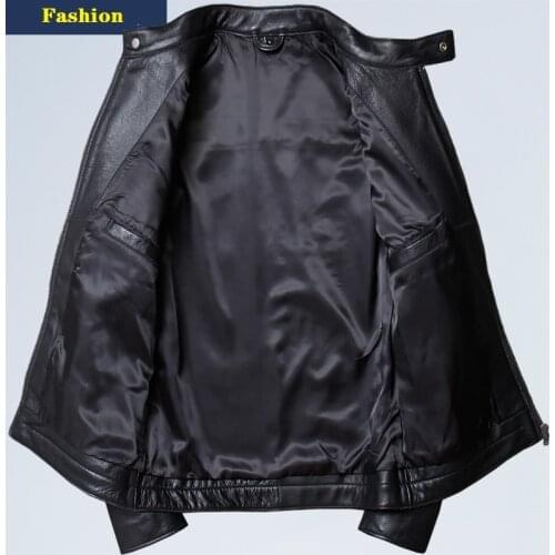 Free shipping.Men slim genuine leather jacket,fashion Brand plus size mens cowhide coat,handsome casual style jackets,sales