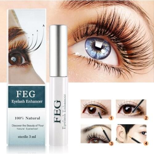 Feg Eyelash Enhancer 100% Original Liquid Eye Lash Growth Treatment Serum Natural Herbal Medicine Mascara Lengthening Longer