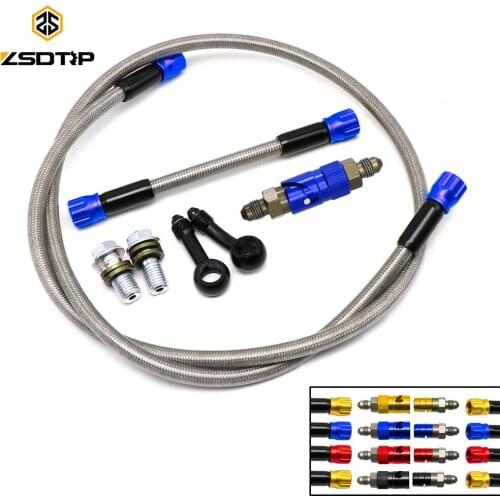 ZSDTRP Motorcycle Brake Hose Kit AN3 Brake Caliper Quick Removal Cover Disassembly Replace Brake Line Connector Brake Hose Set