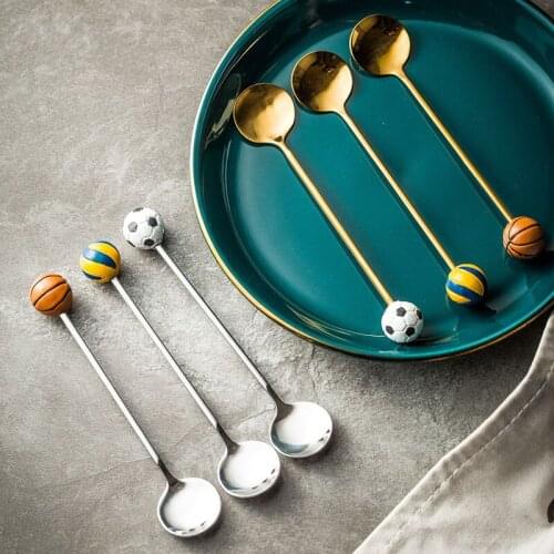 Creative Stainless Steel Tea Spoons Cake Coffee Spoon Cutlery Drinking Tableware For Home Kitchen Tableware Supplies