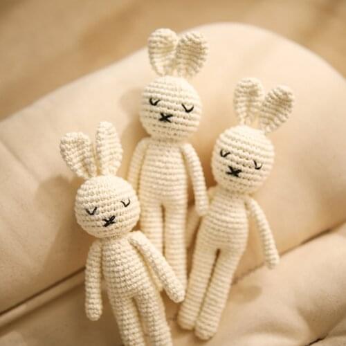 Rabbit Crochet Beads Cute Animal Panda Beads Wooden Teething Knitting Jewelry Crib Baby Sensory Kids Product Amigurumi Crochet