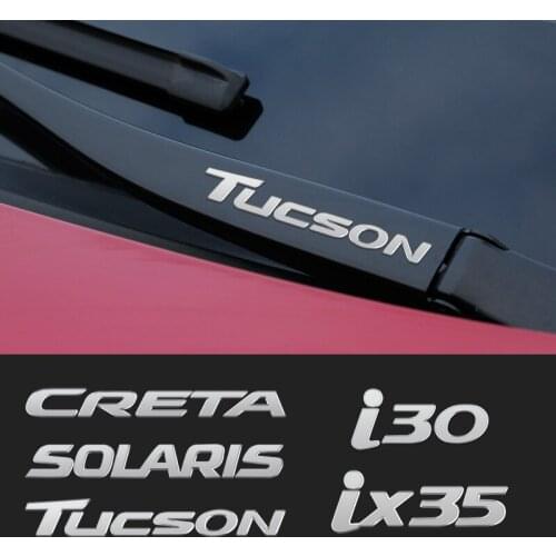 Metal Car Window Wiper Stickers Emblem For Hyundai Elantra Tucson Sonata IX35 IX45 Verna Elantra Accessories