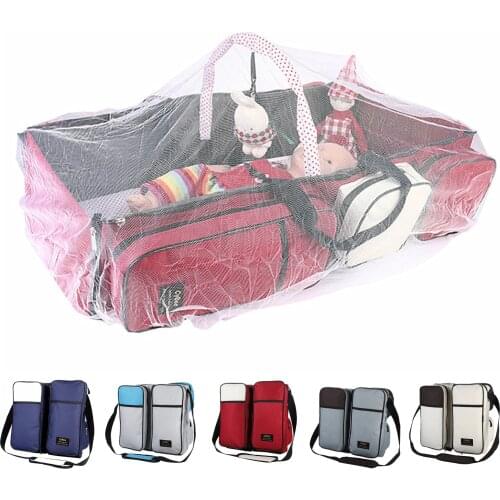 Multifunction Baby Diaper Bag Backpack Shoulder Bags For Nappy Changing With Bassinet Bed Travel Waterproof Stroller Straps#g4
