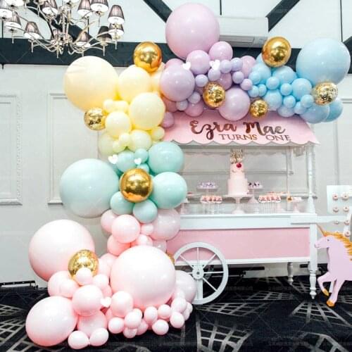 Macaron Balloon Arch Garland Macaron Balloons Set Globos Gold Foil Ballons Mariage Wedding Baby Shower Birthday Party Decoration