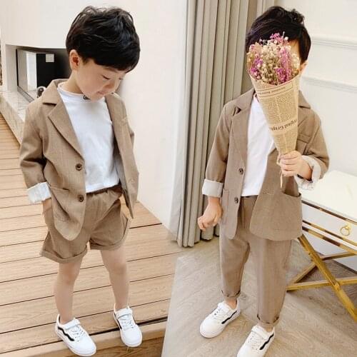 New Korean Childrens Clothing for Boy and Girl Childrens Business Suit Leisure Two-Piece Set