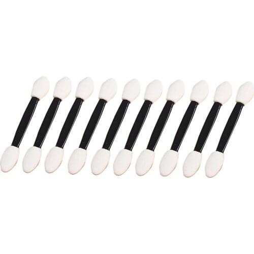 HIgh Quality 10pcs/set Disposable Dual Sided Eyeshadow Eyeliner Brush Sponge Makeup Applicator Random Color TT0001