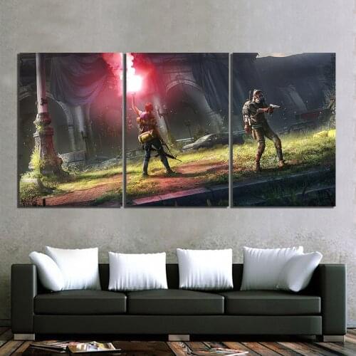 3 Piece Video Game Posters Tom Clancys The Division 2 Game Scene HD Picture Canvas Paintings Wall Art for Bedroom Decor